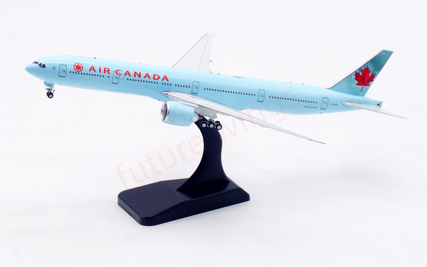 1:400 Aviation400 Air Canada B777-300ER C-FKAU Aircraft Model Free Tractor+Stand