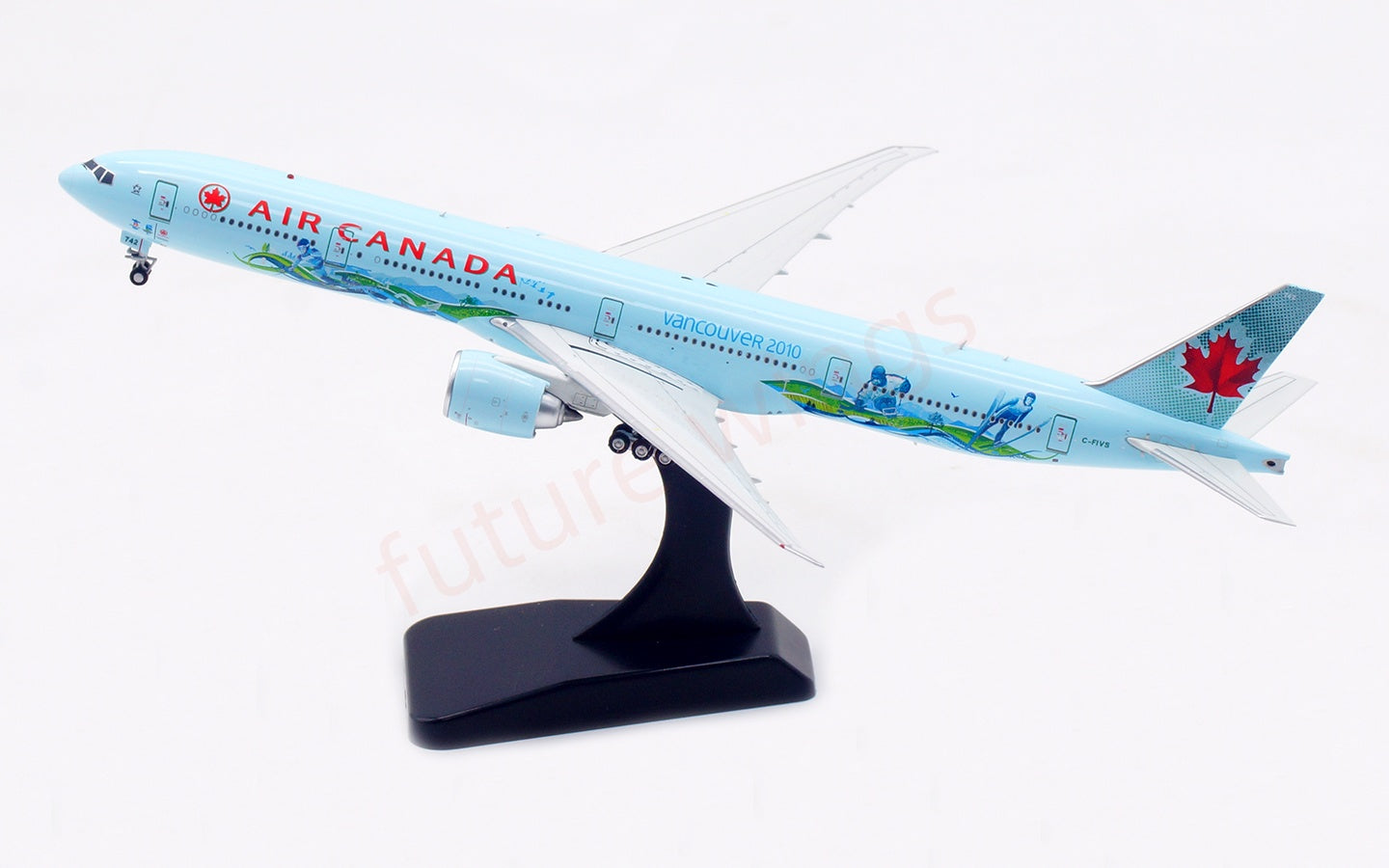 1:400 Aviation400 Air Canada B777-300ER C-FIVS Aircraft Model Free Tractor+Stand