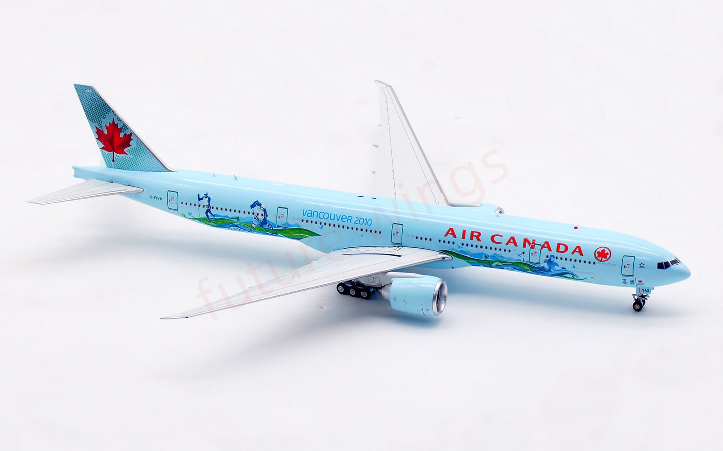 1:400 Aviation400 Air Canada B777-300ER C-FIVS Aircraft Model Free Tractor+Stand