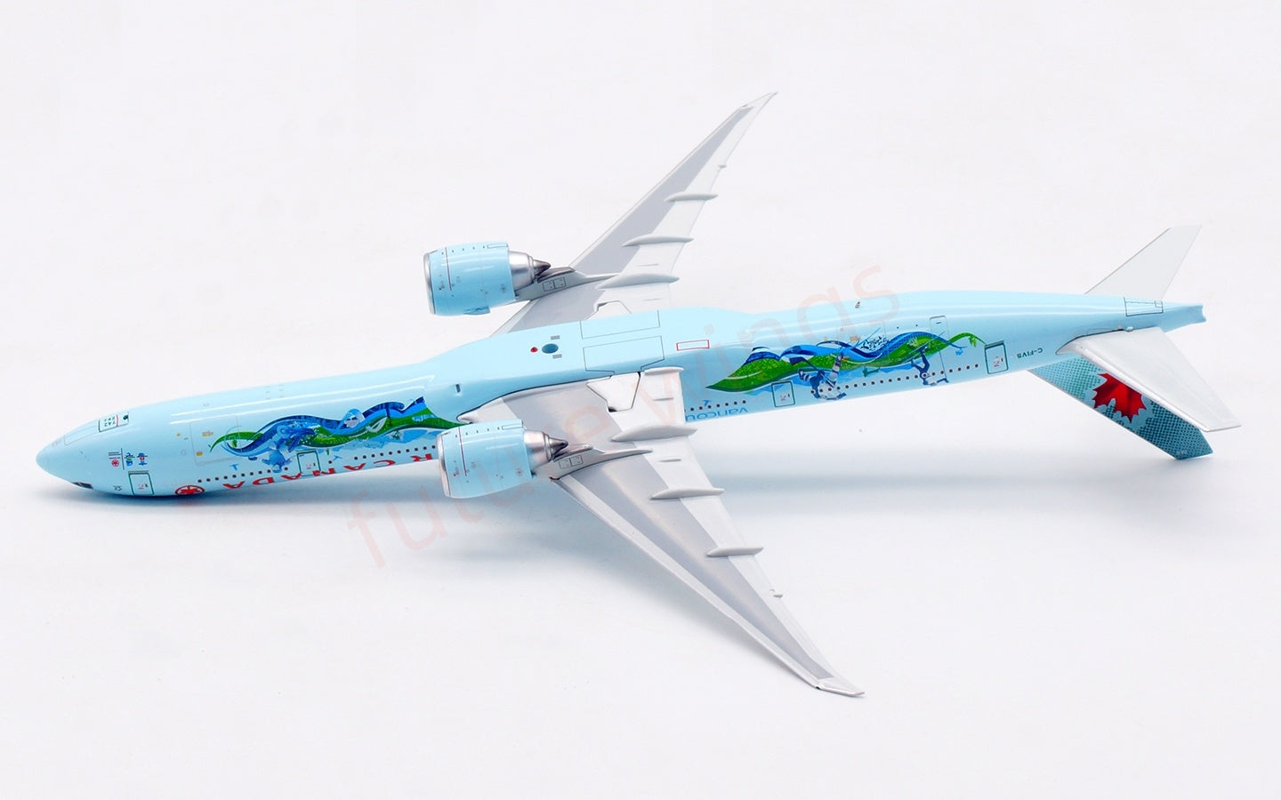 1:400 Aviation400 Air Canada B777-300ER C-FIVS Aircraft Model Free Tractor+Stand