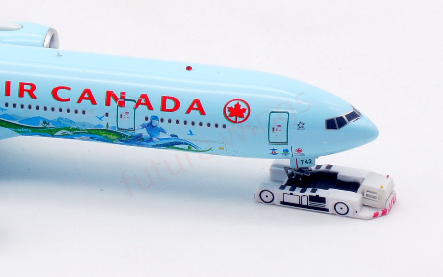 1:400 Aviation400 Air Canada B777-300ER C-FIVS Aircraft Model Free Tractor+Stand