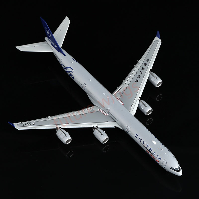 1:400 YY Wings China Eastern Airlines A340-600 B-6053 "SKYTEAM" Aircraft Model+Free Tractor
