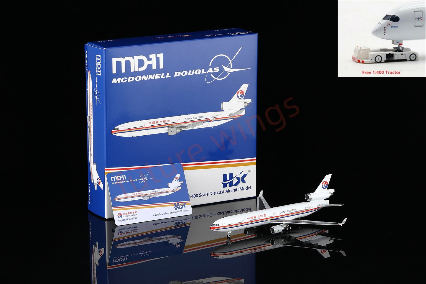 1:400 HX Models China Eastern McDonnell MD-11 B-2171 B-2172 B-2173 B-2174 B-2175 Aircraft Model+Free Tractor