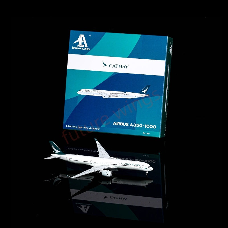 1:400 AeroPolaris Cathay Pacific A350-1000 B-LXP Aircraft Model+Free Tractor