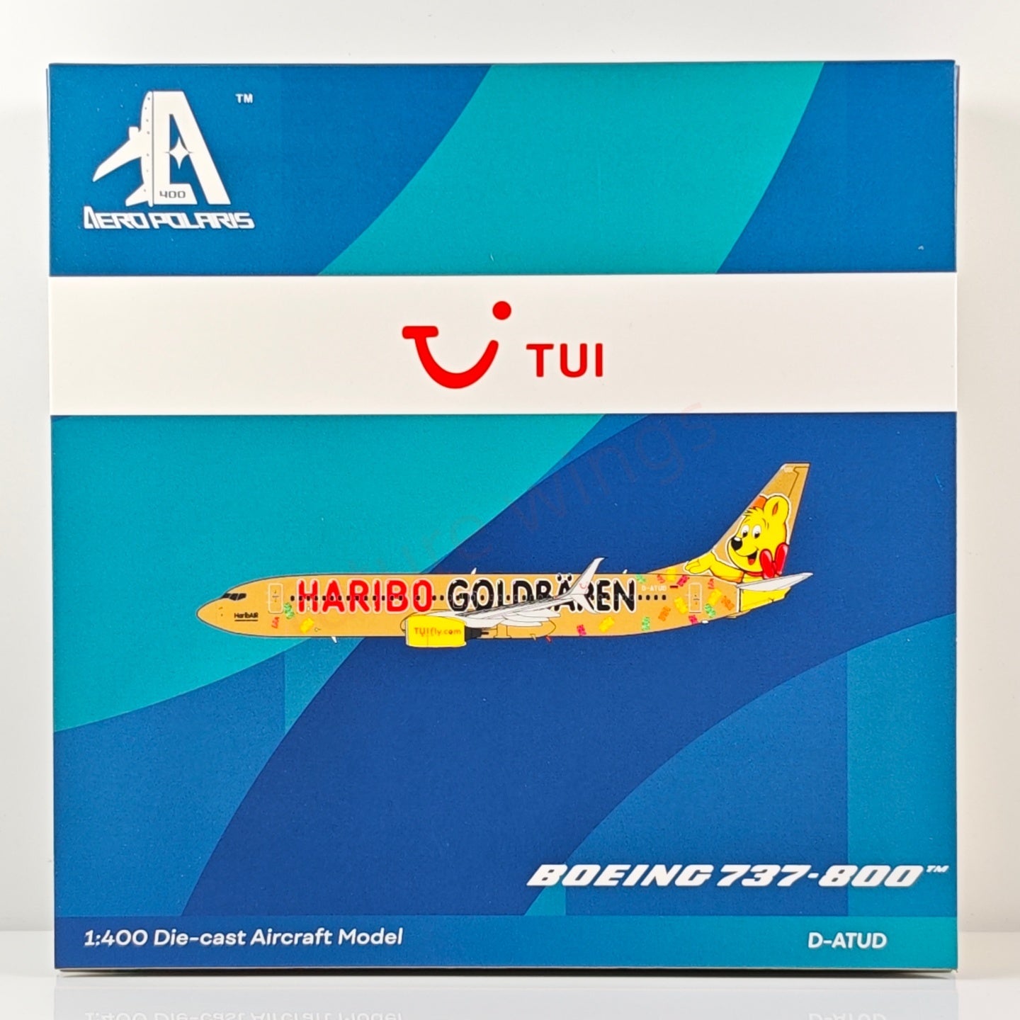 1:400 AeroPolaris Tui Airways B737-800 D-ATUD "Haribo Goldbaren"Aircraft Model+Free Tractor