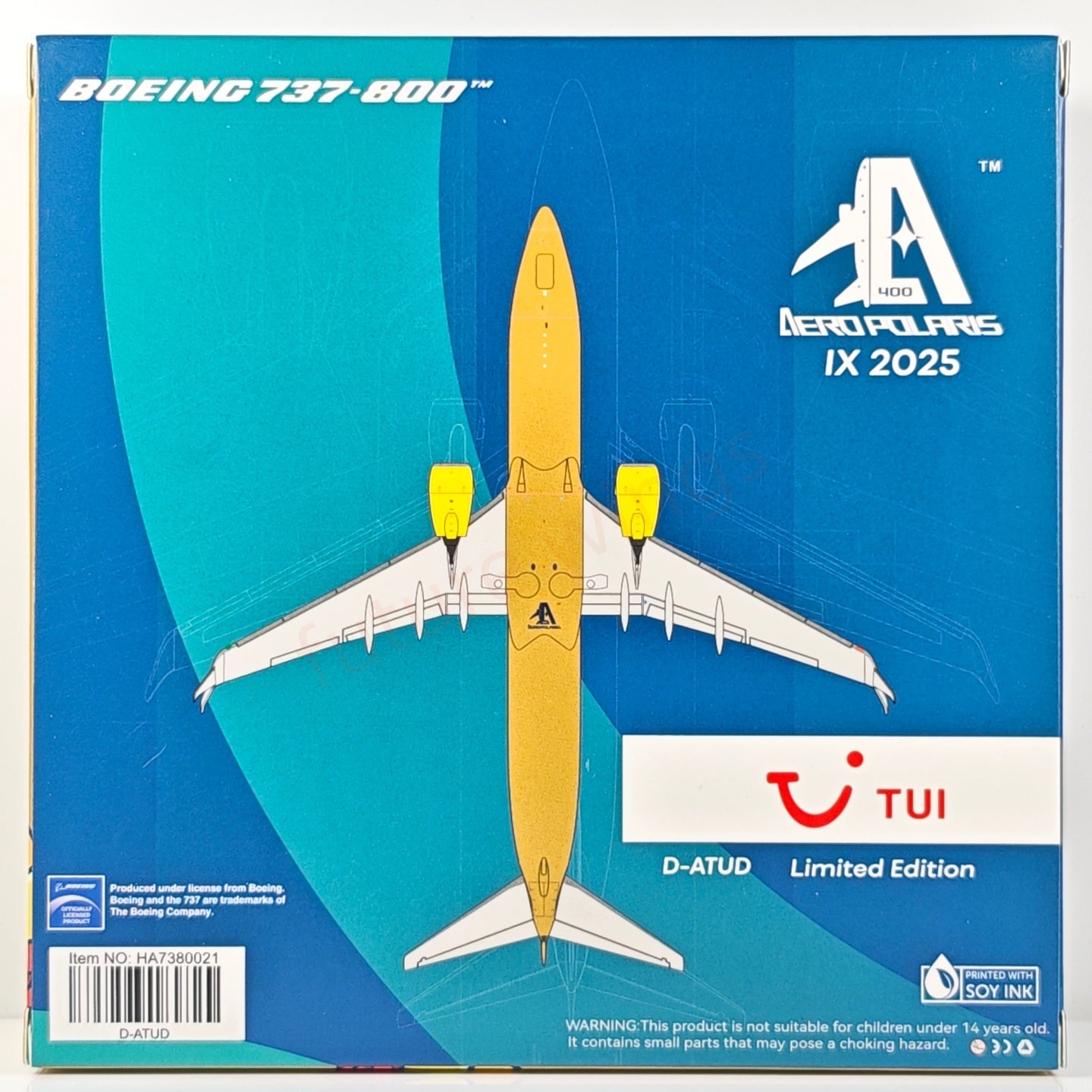 1:400 AeroPolaris Tui Airways B737-800 D-ATUD "Haribo Goldbaren"Aircraft Model+Free Tractor