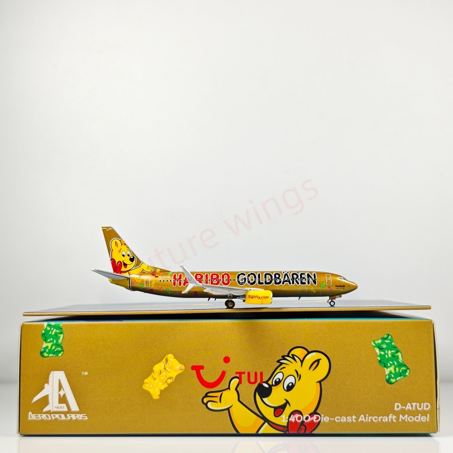 1:400 AeroPolaris Tui Airways B737-800 D-ATUD "Haribo Goldbaren"Aircraft Model+Free Tractor