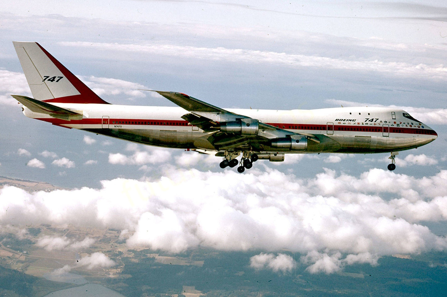 1:200 KJ Model(JC Wings) Boeing B747-100 N7470 "B747 First Flight"Diecast Aircraft Model