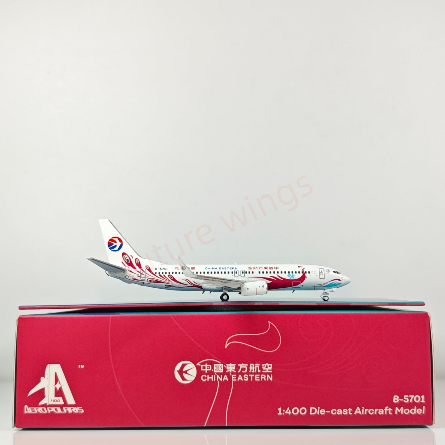1:400 AeroPolaris China Eastern Airlines B737-800 B-5701 Aircraft Model+Free Tractor