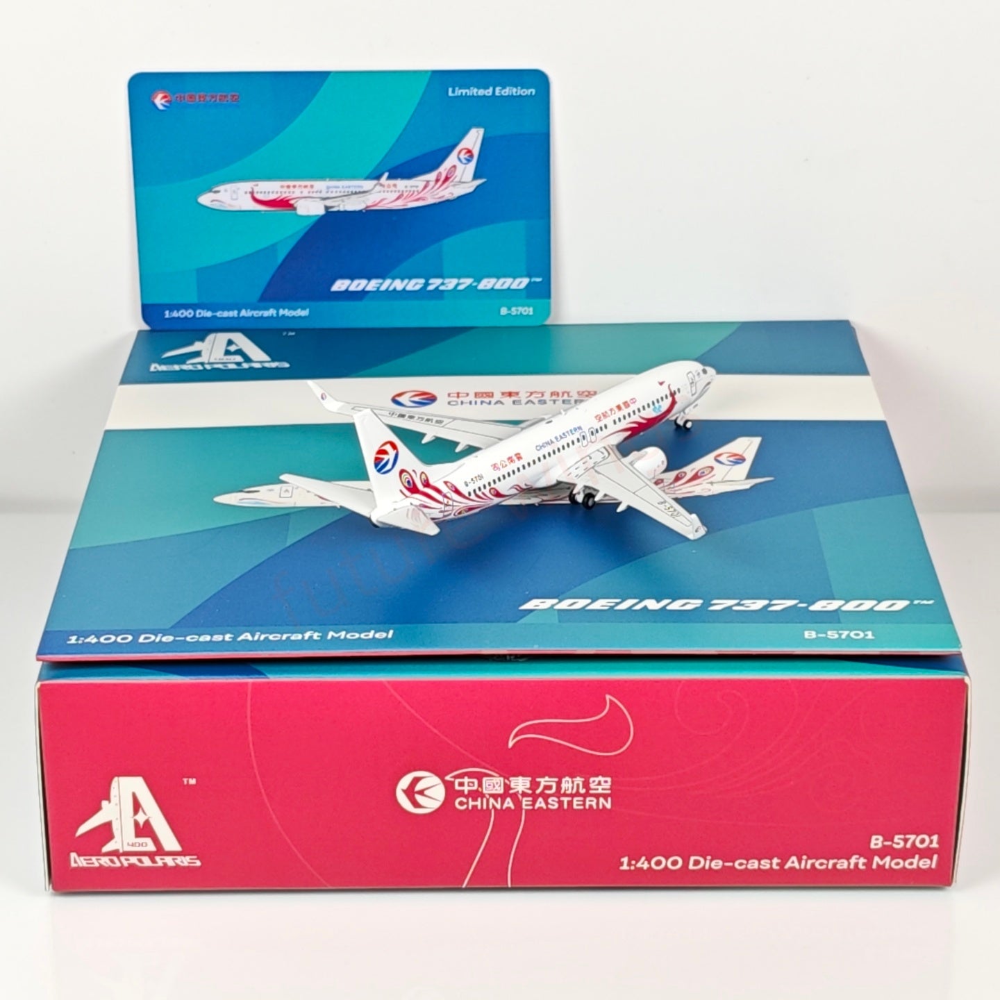 1:400 AeroPolaris China Eastern Airlines B737-800 B-5701 Aircraft Model+Free Tractor