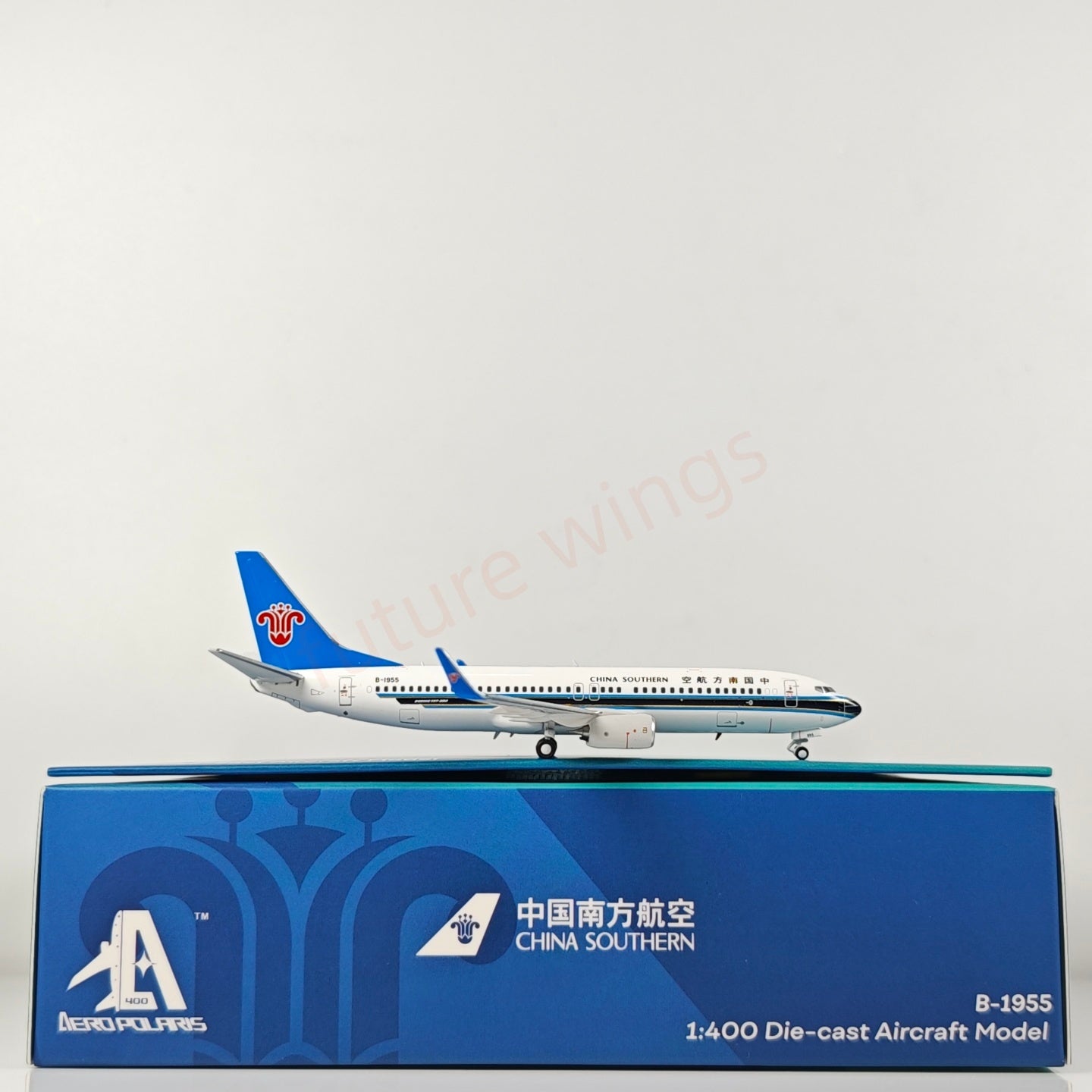 1:400 AeroPolaris China Southern Airlines B737-800 B-1955 Aircraft Model+Free Tractor