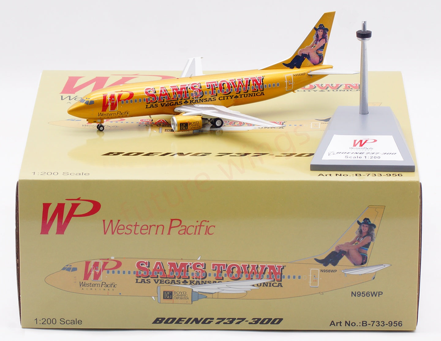 1:200 B-Models(InFlight200) Western Pacific B737-300 N956WP Diecast Aircraft Model