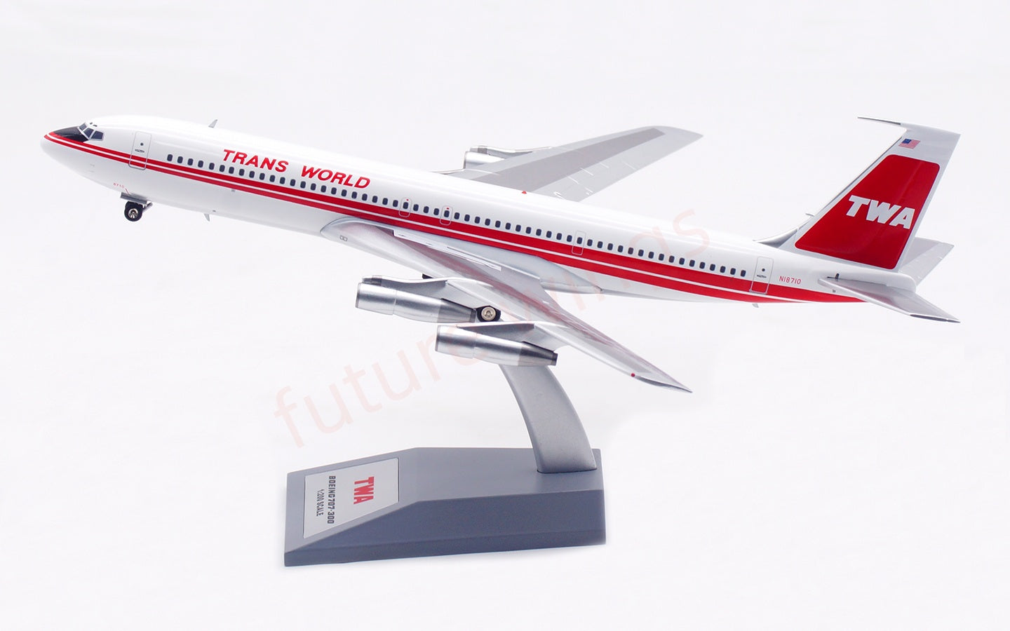 1:200 InFlight200 TWA B707-300 N18710 Diecast Aircraft Model
