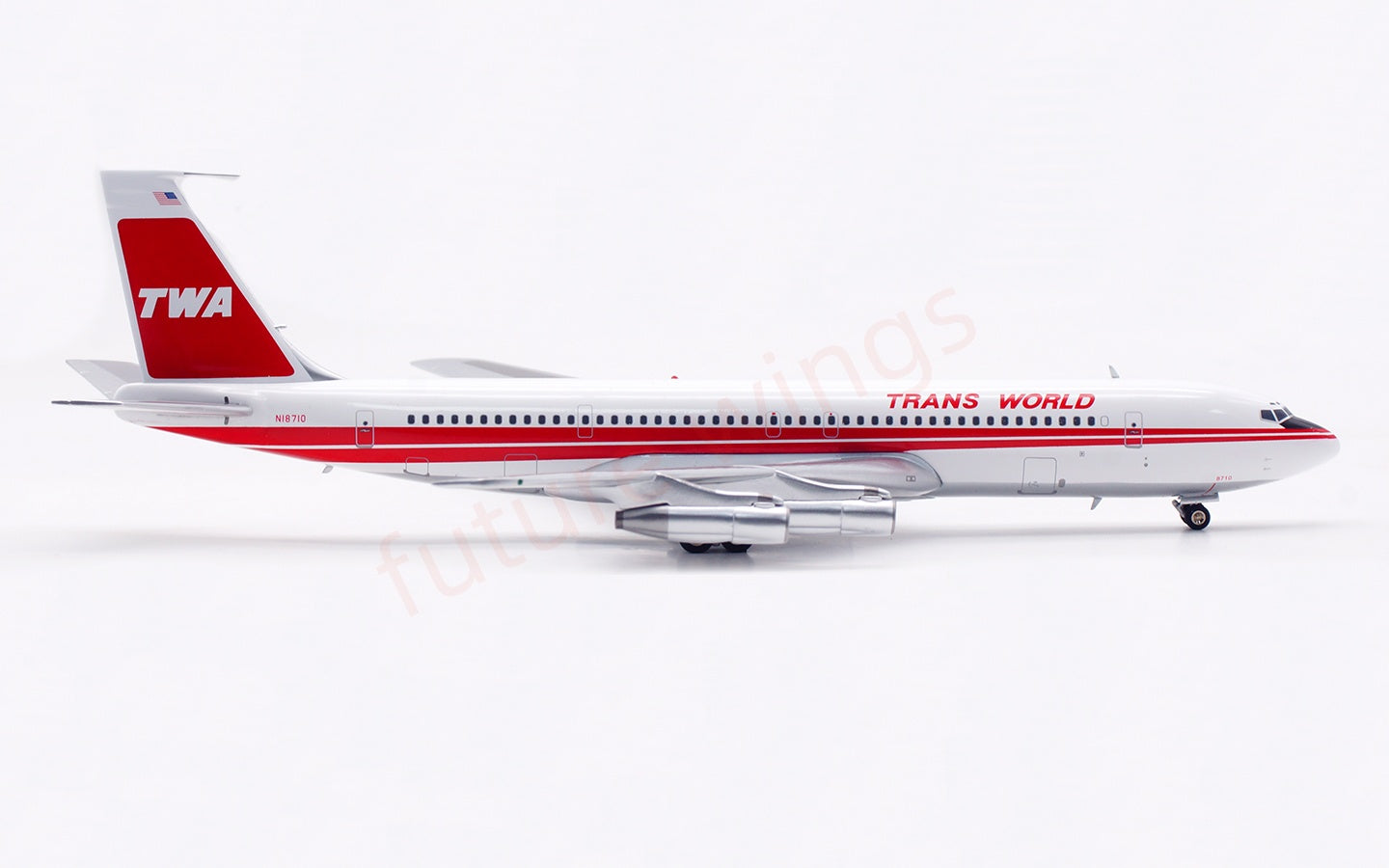 1:200 InFlight200 TWA B707-300 N18710 Diecast Aircraft Model