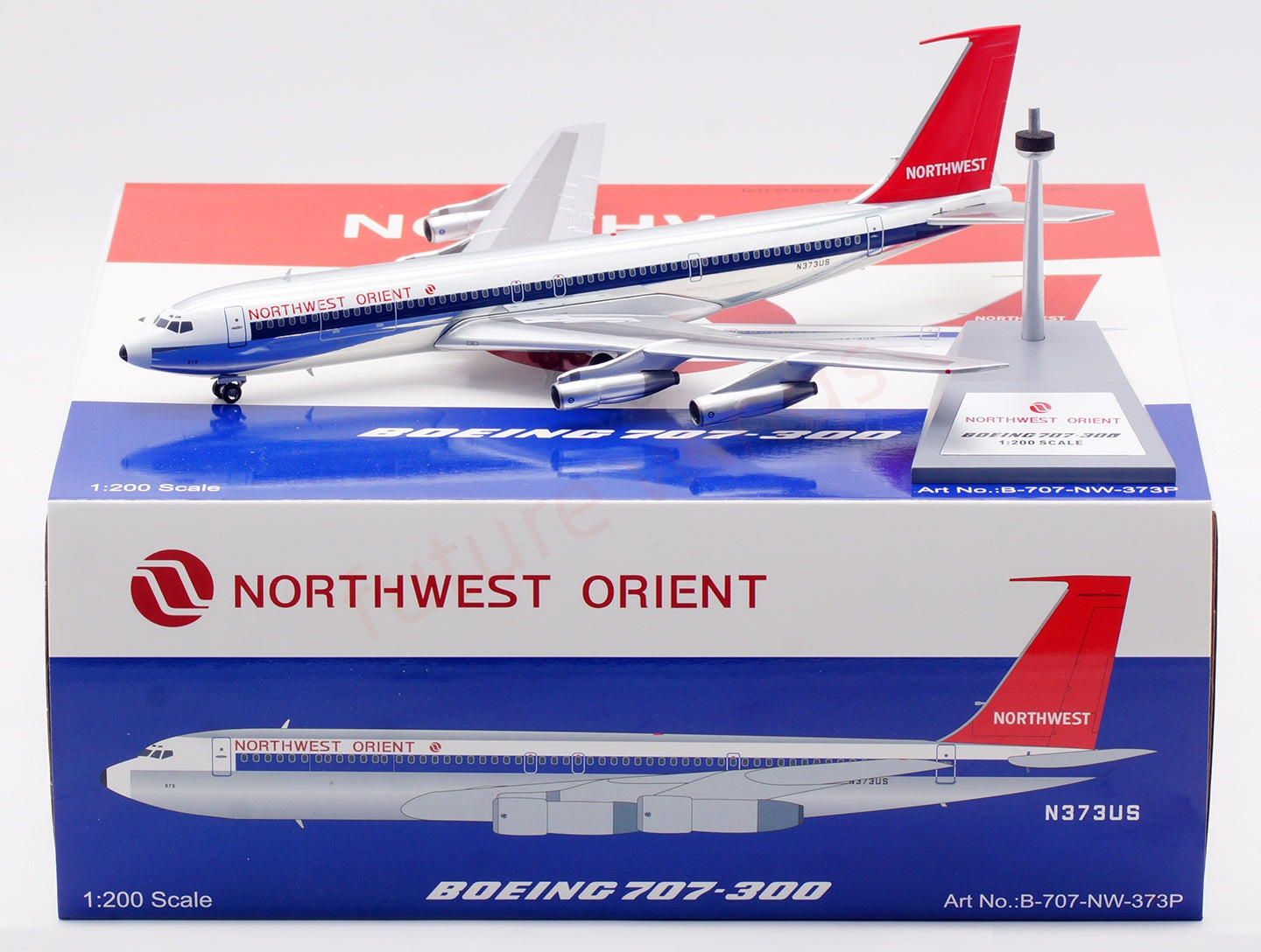 1:200 B-Models(InFlight200) Northwest Airlines B707-300 N373US Diecast Aircraft Model