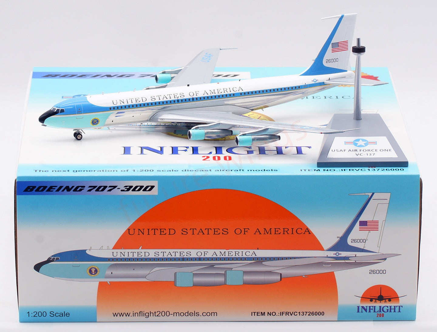 1:200 InFlight200 UASF "Air Force One" VC-137C 62-6000 Diecast Aircraft Model