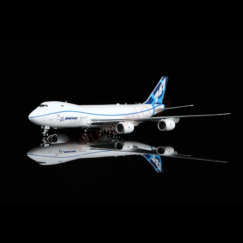 1:400 HX Models Boeing B747-8F N747EX Aircraft Model Free Tractor+Stand
