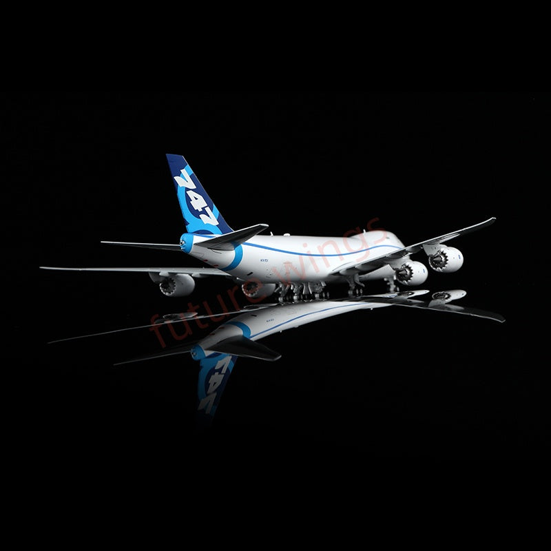 1:400 HX Models Boeing B747-8F N747EX Aircraft Model Free Tractor+Stand
