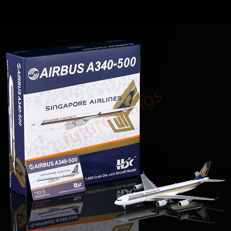 1:400 HX Models Singapore Airlines A340-500 9V-SGA 9V-SGB 9V-SGC 9V-SGD 9V-SGE Aircraft Model+Free Tractor