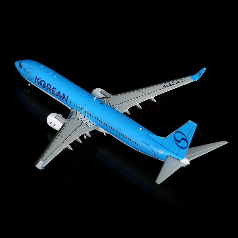 1:400 HX Models Korean Air B737-900 HL8248 Aircraft Model Free Tractor+Stand