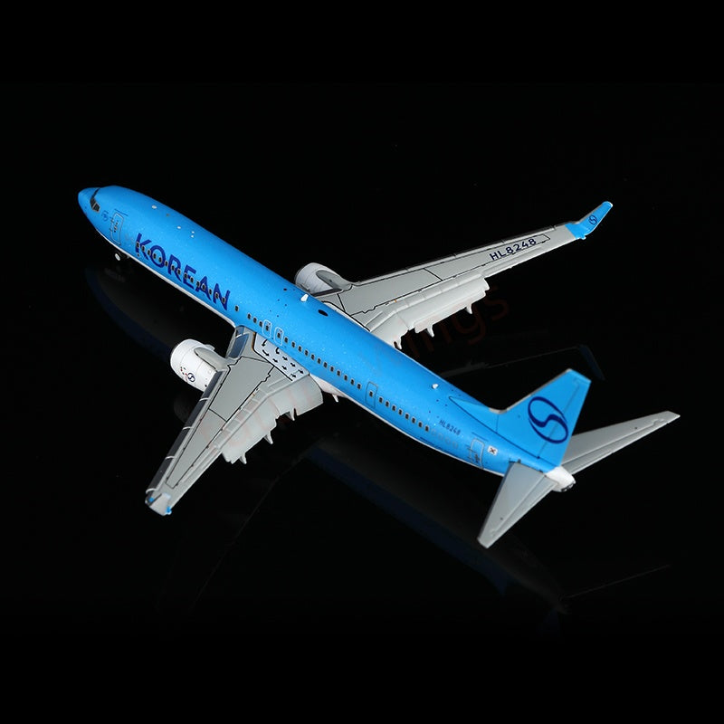 1:400 HX Models Korean Air B737-900 HL8248 Aircraft Model Free Tractor+Stand