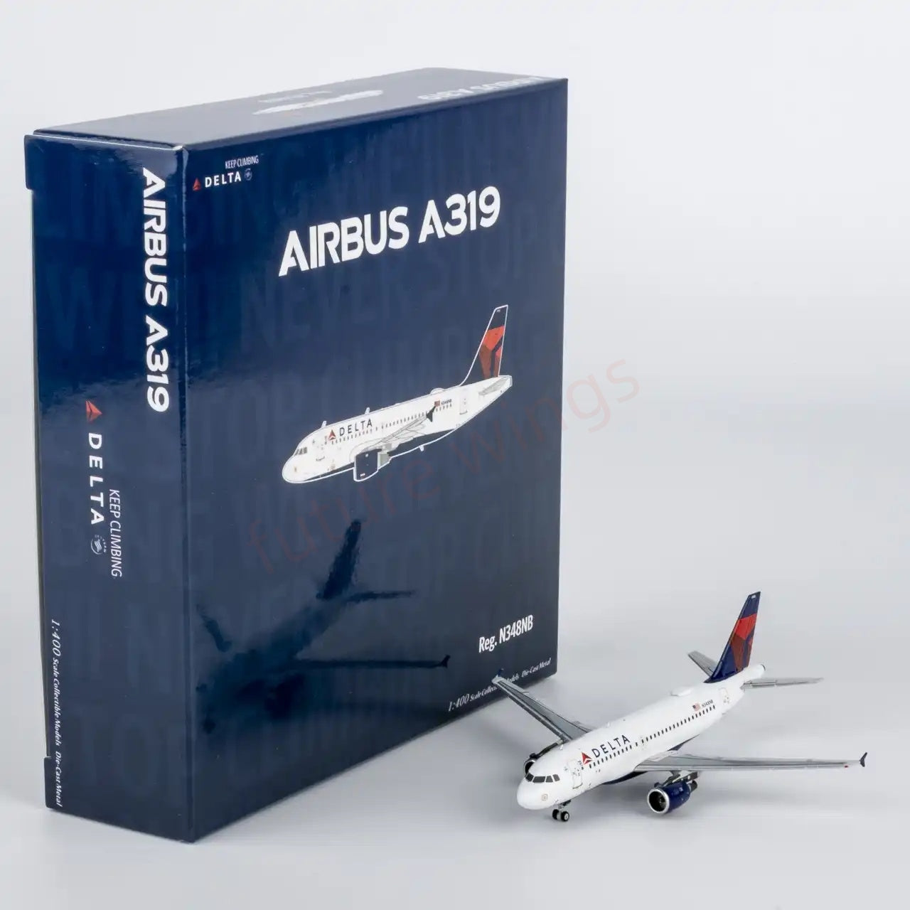 1:400 NG Models NG49039 Delta Airlines Airbus A319 N348NB Aircraft Model+Free Tractor
