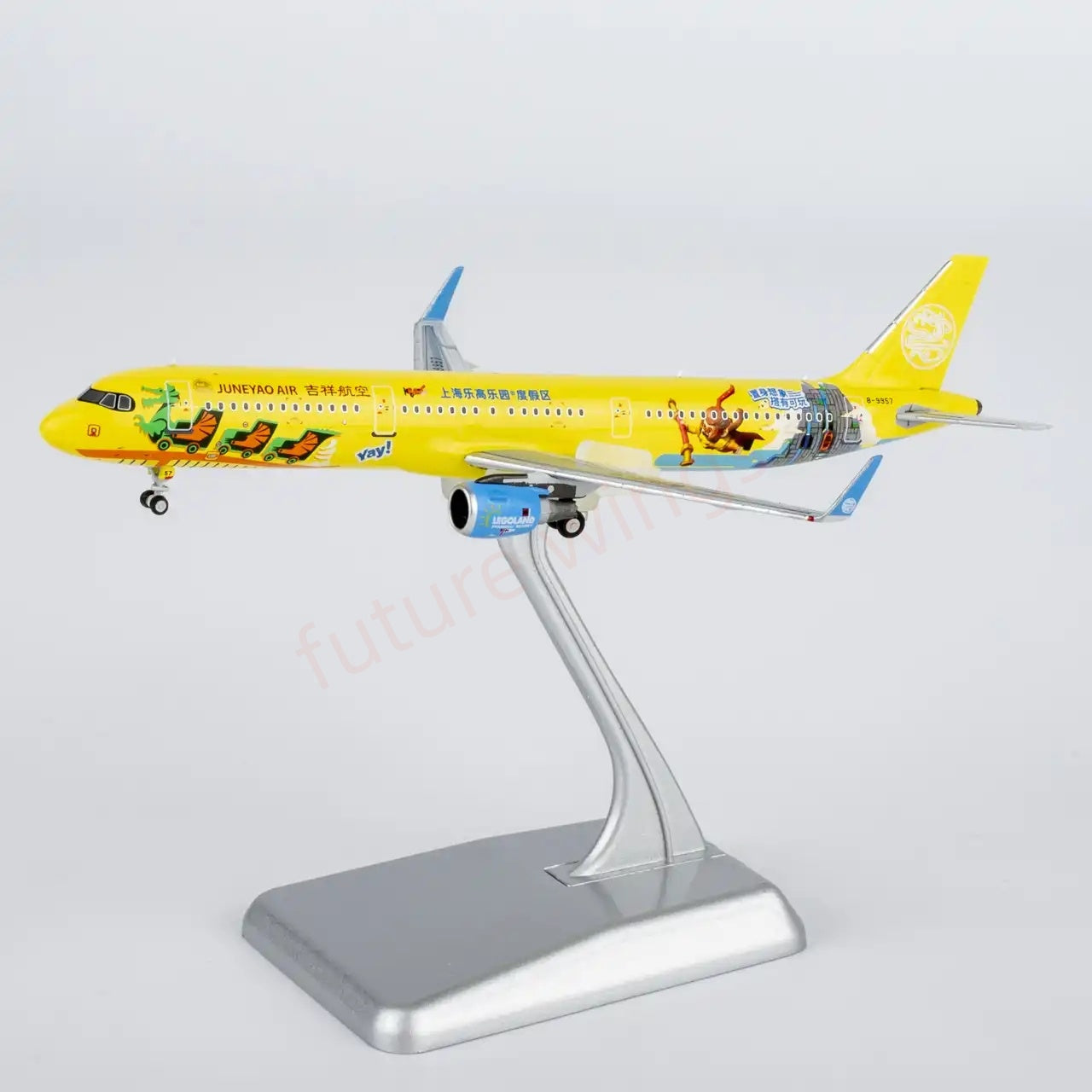 1:400 NG Models NG13141 Juneyao Airlines Airbus A321 B-9957 "LEGO" "Luxury Package"Aircraft Model+Free Tractor