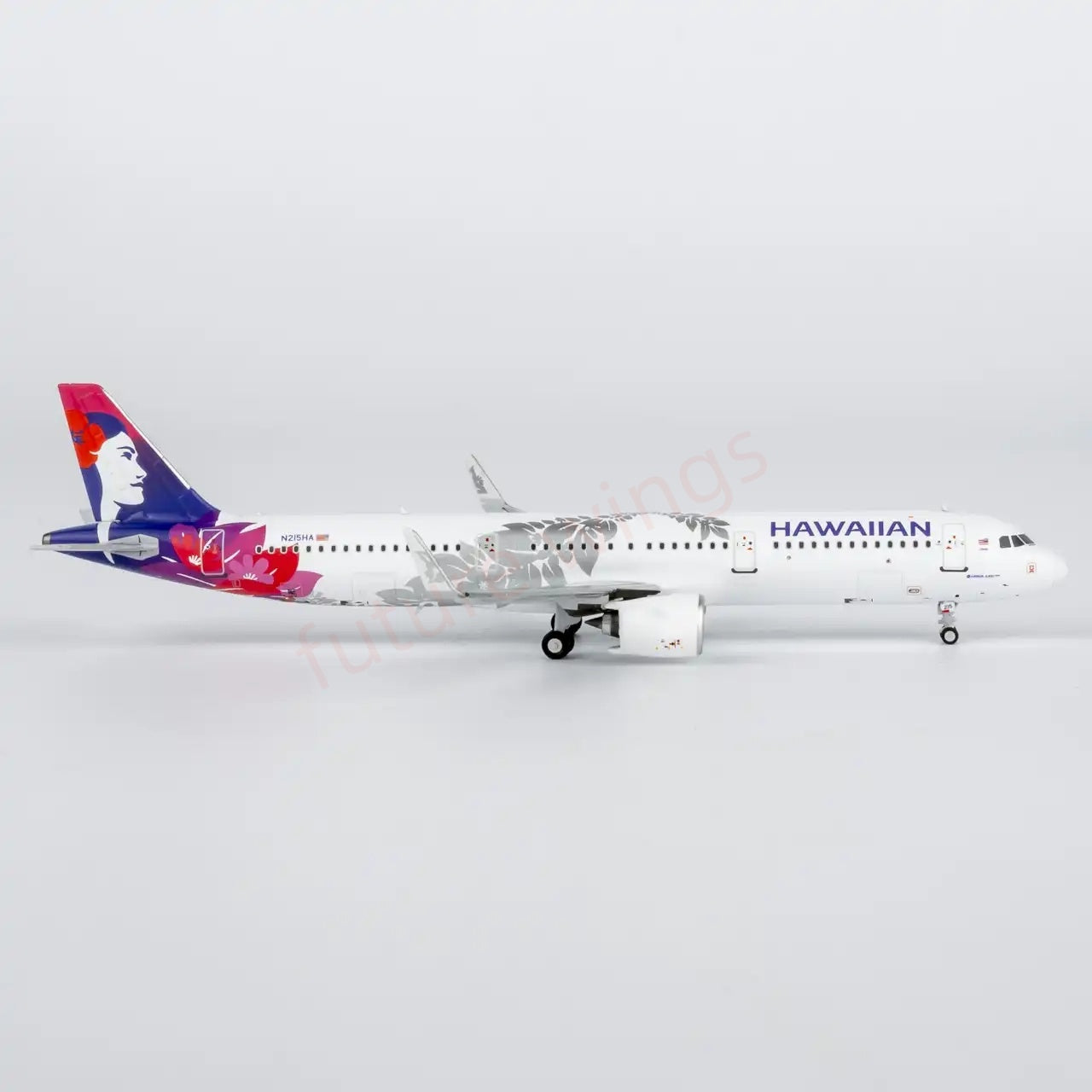 1:400 NG Models NG13133 Hawaiian Airlines A321neo N215HA Aircraft Model+Free Tractor