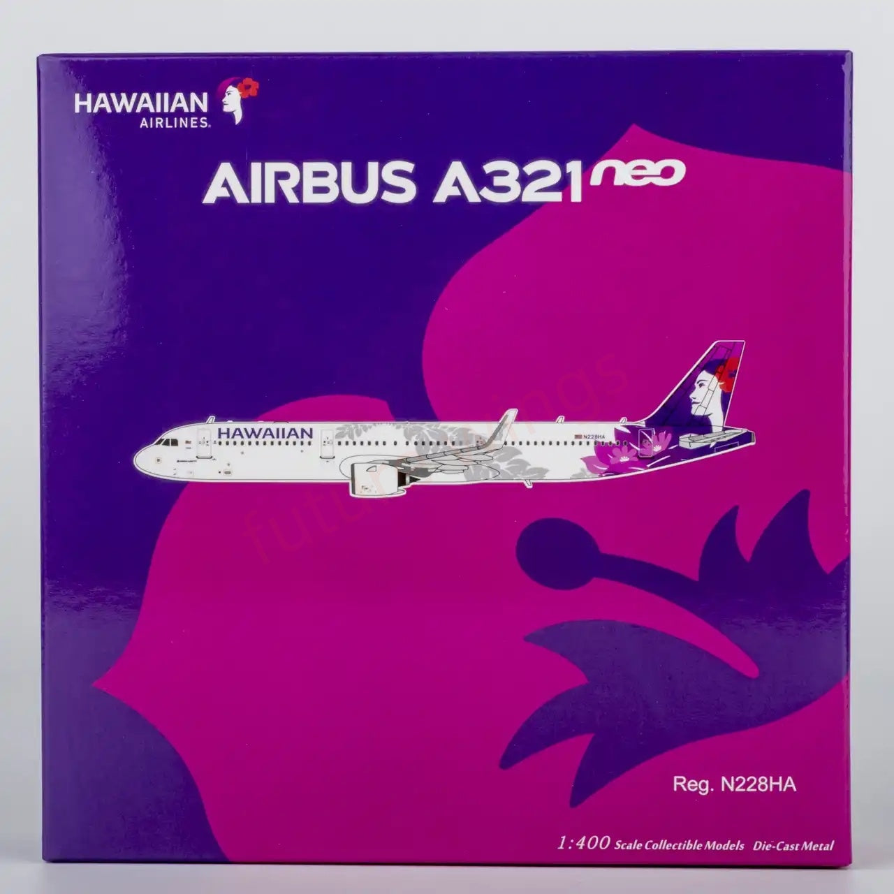 1:400 NG Models NG13140 Hawaiian Airlines A321neo N228HA Aircraft Model+Free Tractor