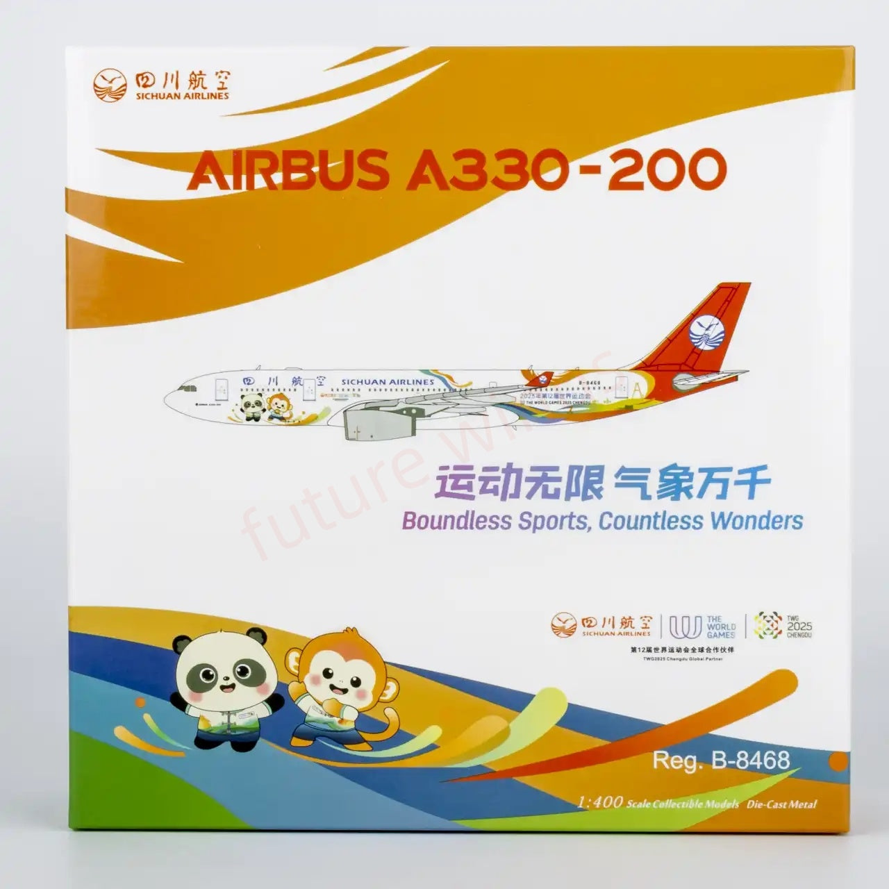 1:400 NG Models NG61100 Sichuan Airlines Airbus A330-200 B-8468 Aircraft Model+Free Tractor