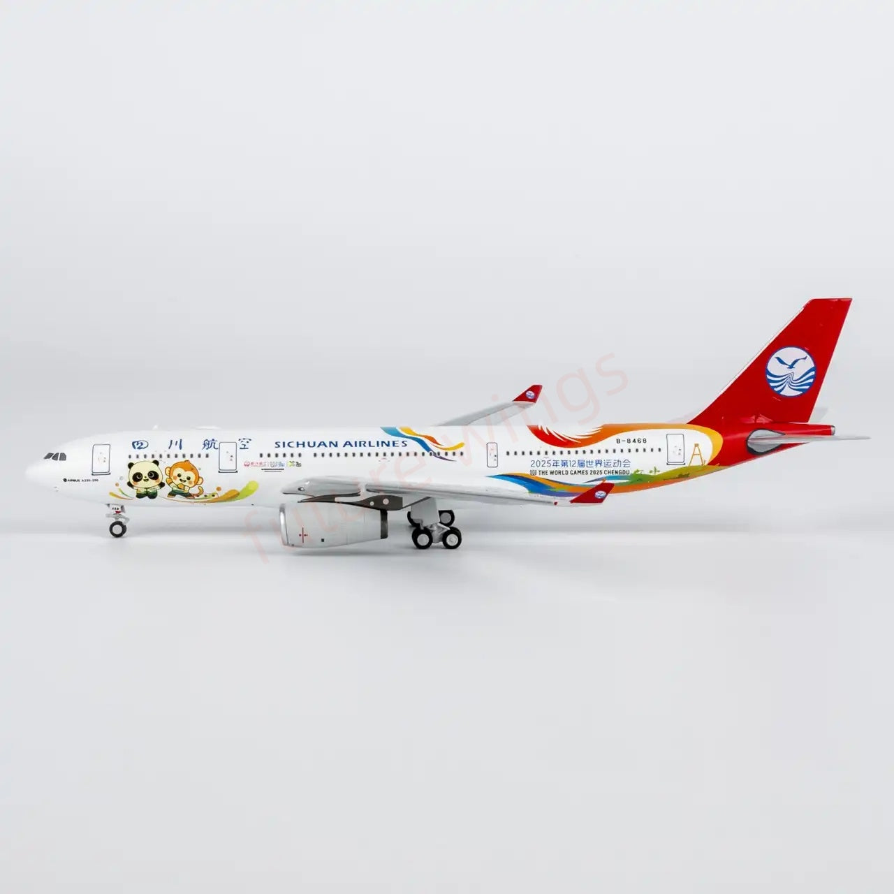 1:400 NG Models NG61100 Sichuan Airlines Airbus A330-200 B-8468 Aircraft Model+Free Tractor