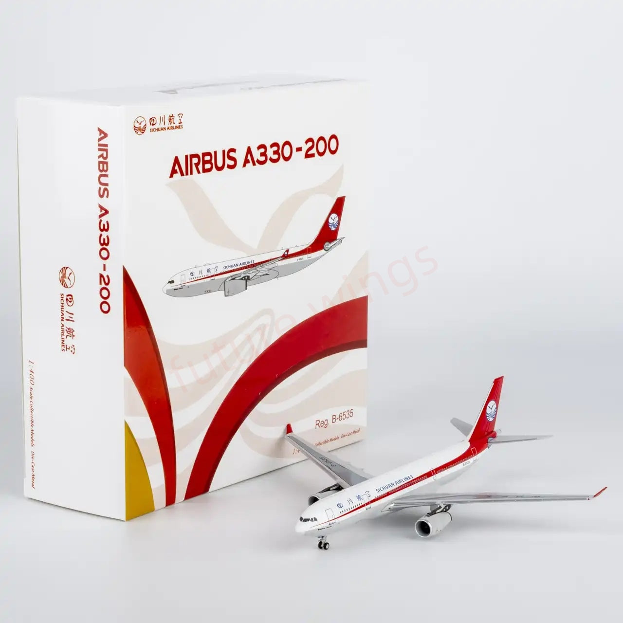 1:400 NG Models NG61103 Sichuan Airlines Airbus A330-200 B-6535 Aircraft Model+Free Tractor