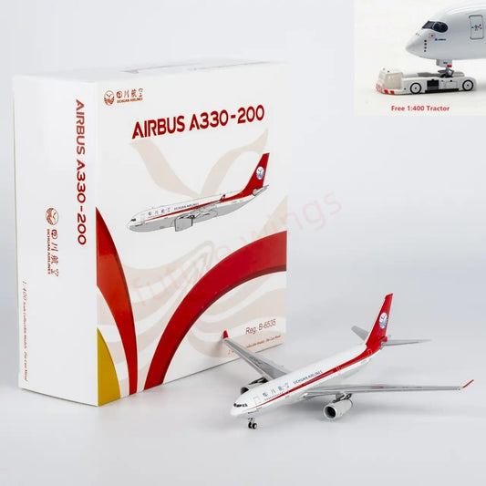 1:400 NG Models NG61103 Sichuan Airlines Airbus A330-200 B-6535 Aircraft Model+Free Tractor