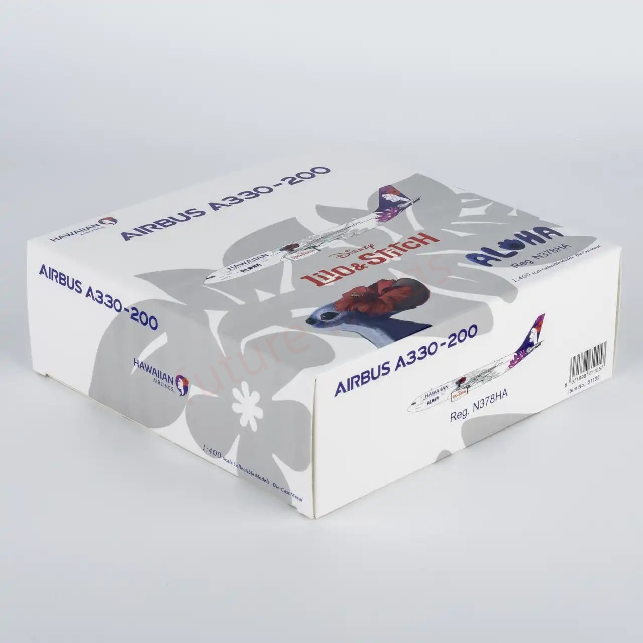 1:400 NG Models NG61105 Hawaiian Airlines Airbus A330-200 N378HA Lilo & Stitch Aircraft Model+Free Tractor