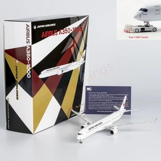 1:400 NG Models NG57016 Japan Airlines JAL A350-1000 JA04WJ Aircraft Model+Free Tractor