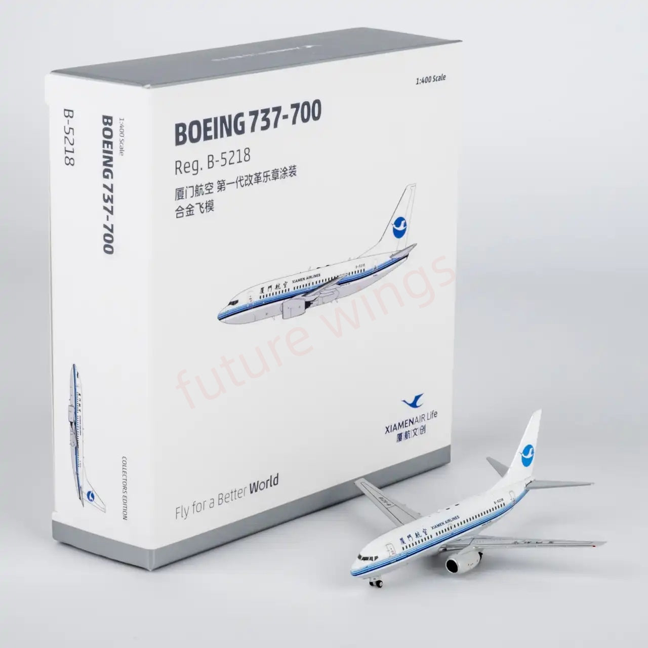 1:400 NG Models NG64139 XiamenAir B737-700 B-5218 Aircraft Model+Free Tractor