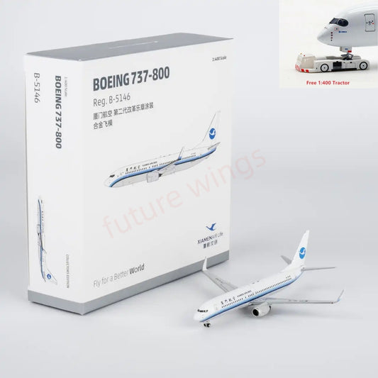 1:400 NG Models NG64155 XiamenAir B737-800 B-5146 Aircraft Model+Free Tractor