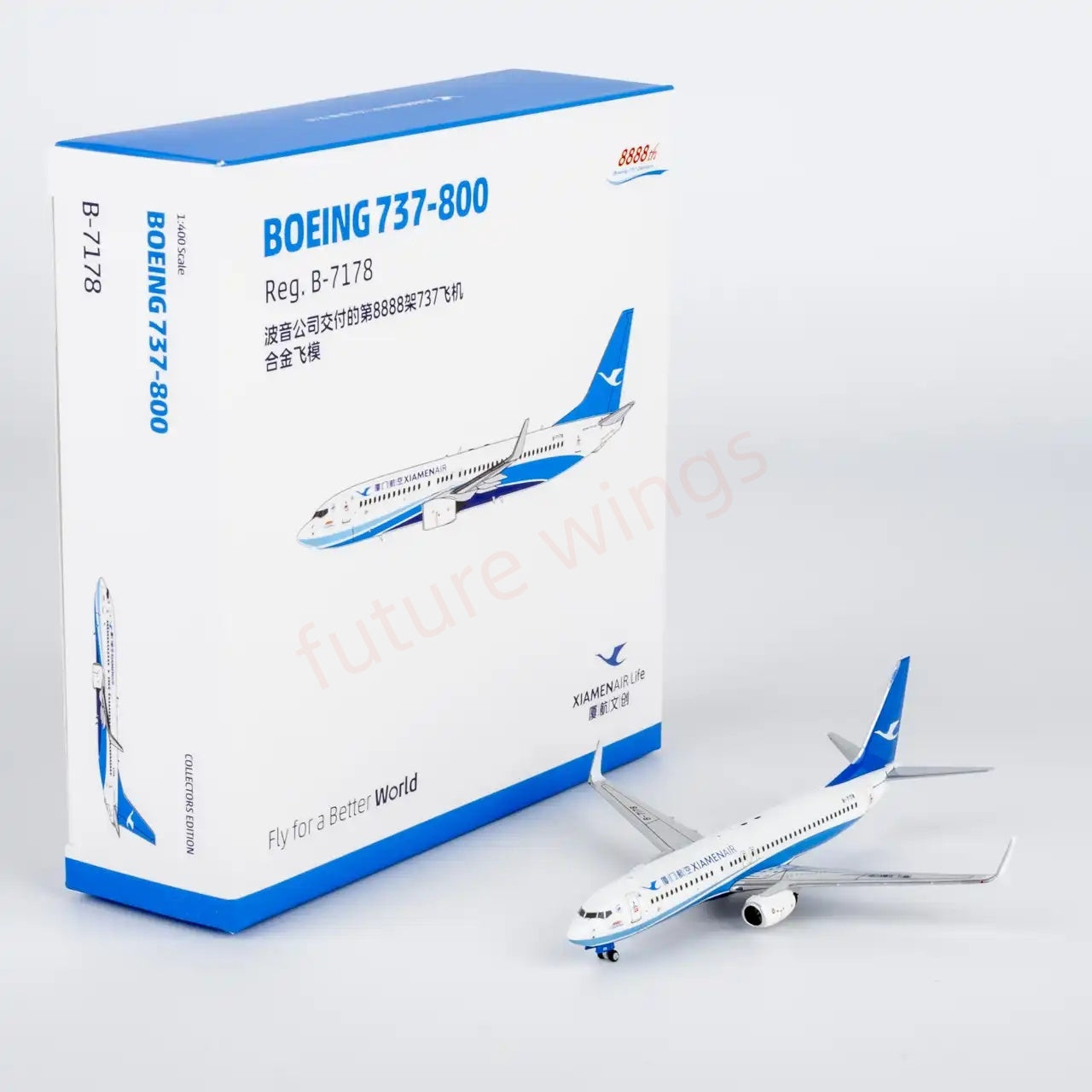 1:400 NG Models NG64148 XiamenAir B737-800 B-7178 Aircraft Model+Free Tractor