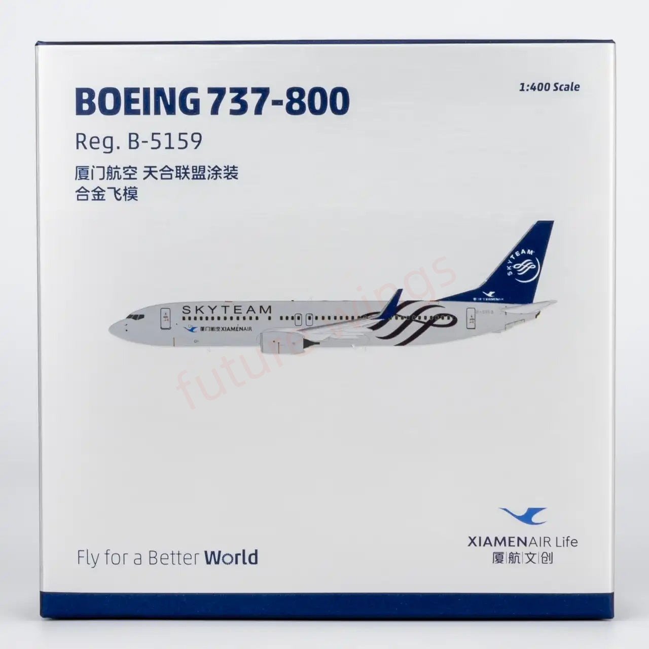 1:400 NG Models NG64151 XiamenAir B737-800 B-5159 "SKYTEAM" Aircraft Model+Free Tractor