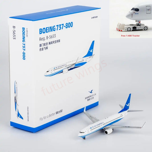 1:400 NG Models NG64158 XiamenAir B737-800 B-5653 Aircraft Model+Free Tractor