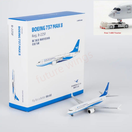 1:400 NG Models NG64152 XiamenAir B737 MAX8 B-225F Aircraft Model+Free Tractor