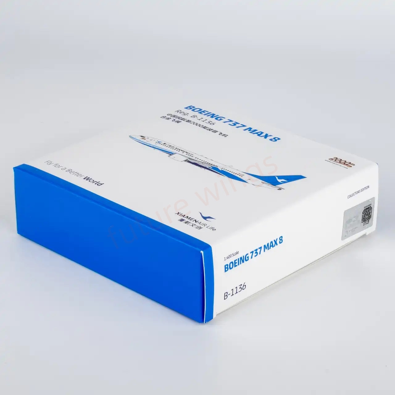 1:400 NG Models NG64153 XiamenAir B737 MAX8 B-1136 Aircraft Model+Free Tractor