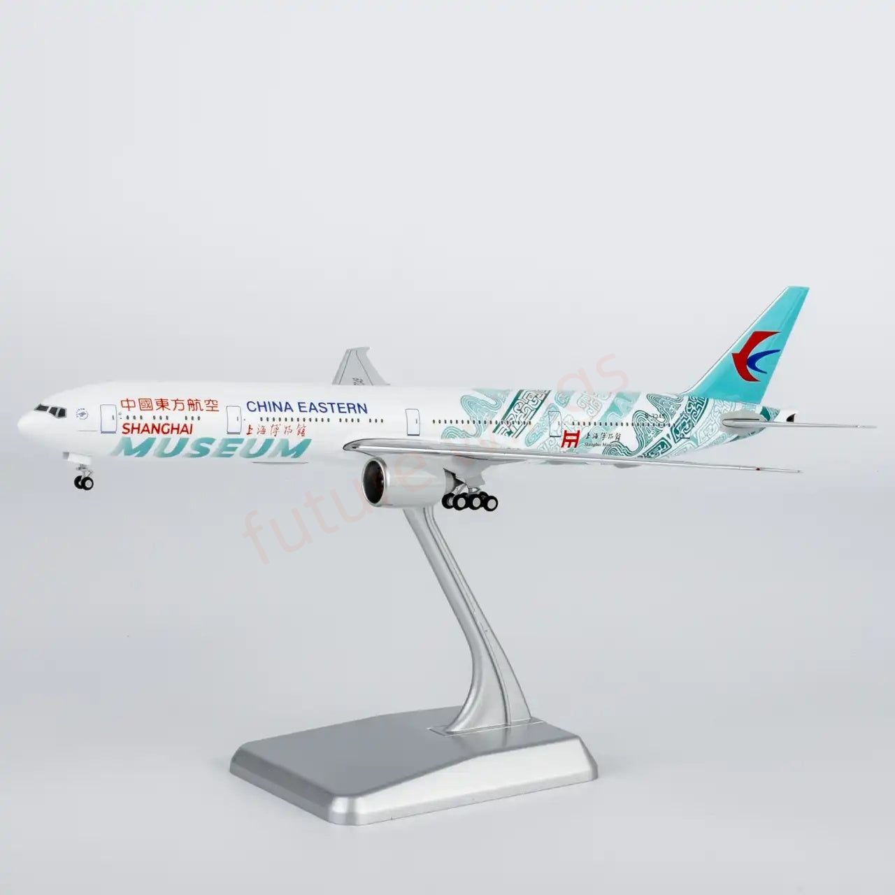 1:400 NG Lite CES100 China Eastern Airlines B777-300ER B-7349 Aircraft Model+Free Tractor
