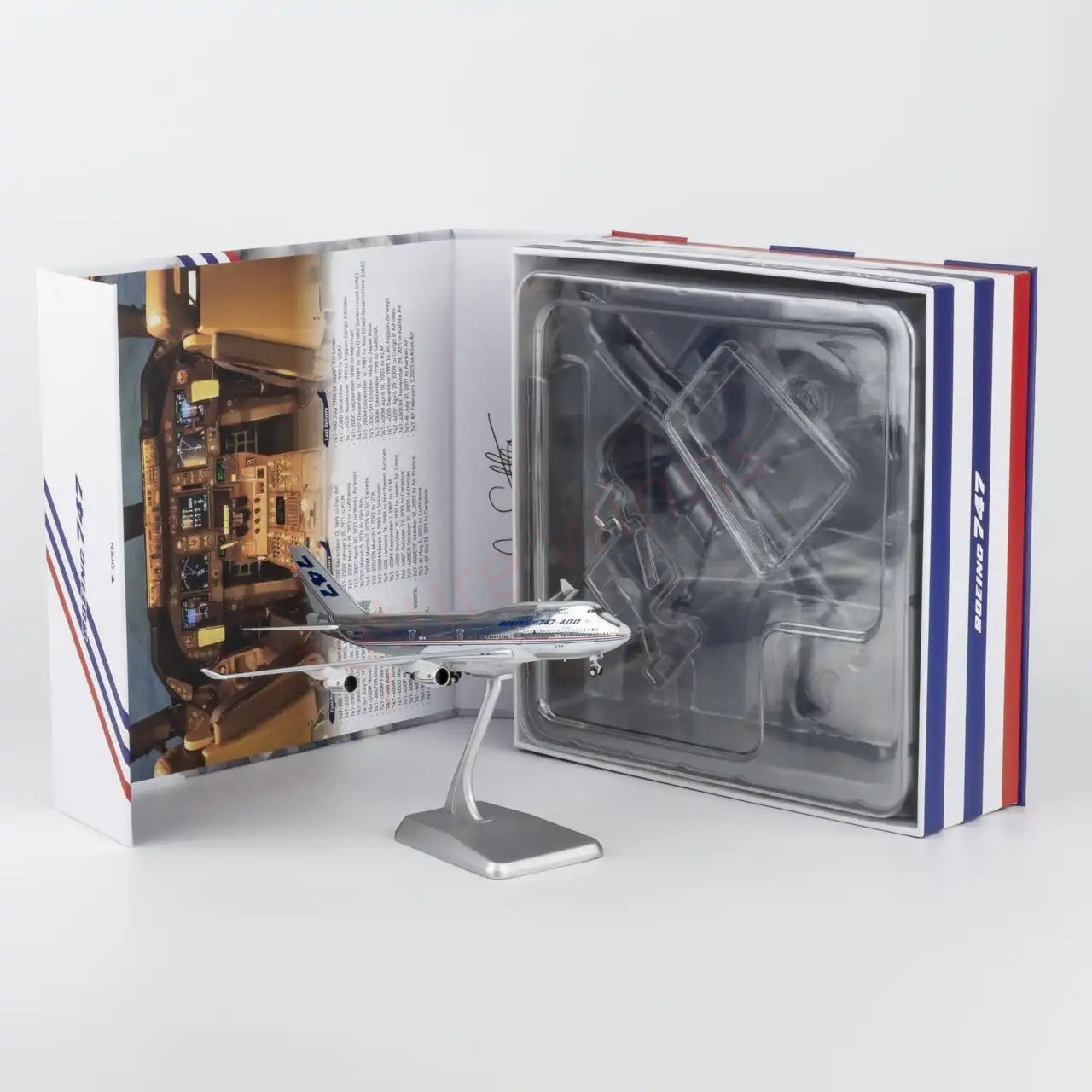 1:400 NG Models NG04009 Boeing House Color B747-400 N401PW ""Luxury Package"" Aircraft Model+Free Tractor