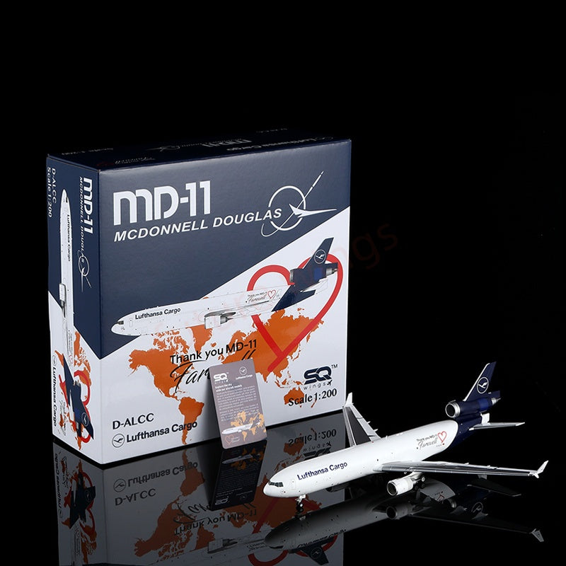 1:200 SQ Wings Lufthansa Airlines Mcdonnell Douglas MD-11 D-ALCC Diecast Aircraft Model