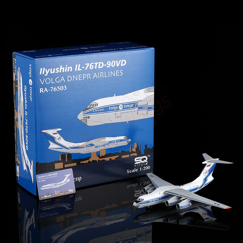 1:200 SQ Wings Volga-Dnepr Ilyushin IL-76 RA-76503 RA-76951 Diecast Aircraft Model
