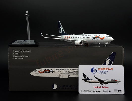 1:200 KJ Model(InFlight200*) ShanDong Airlines B737-800 B-7669 Diecast Aircraft Model