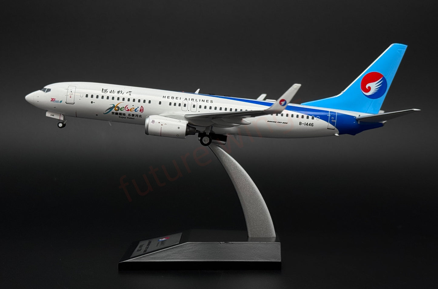 1:200 KJ Model(InFlight200*) Hebei Airlines B737-800 B-1446 Diecast Aircraft Model