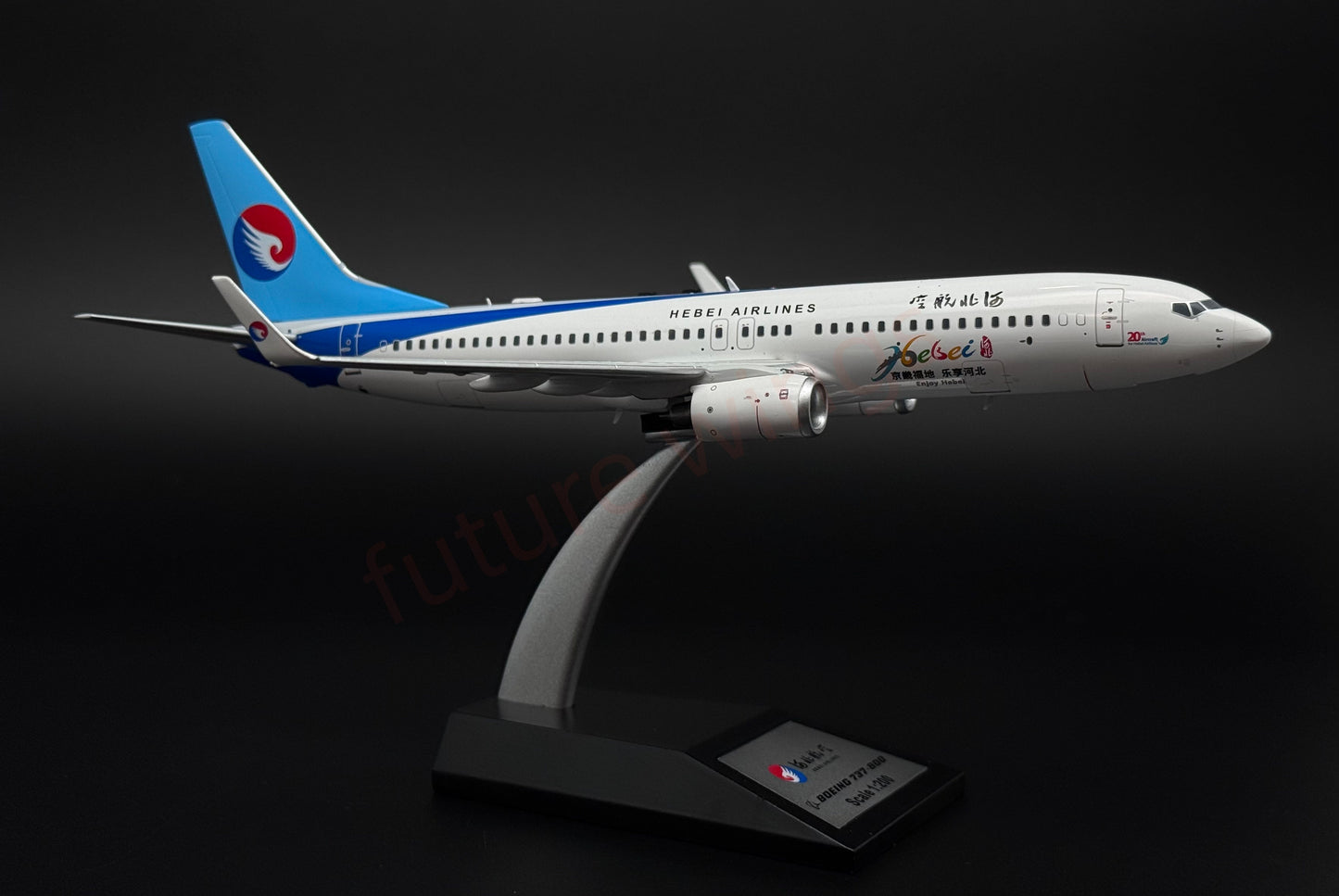 1:200 KJ Model(InFlight200*) Hebei Airlines B737-800 B-1446 Diecast Aircraft Model