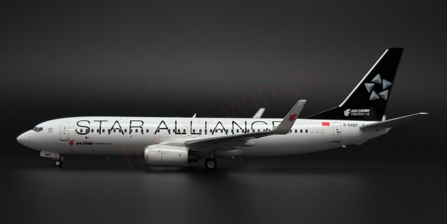 1:200 KJ Model(InFlight200*) Air China B737-800 B-5497 "STAR ALLIANCE"Diecast Aircraft Model